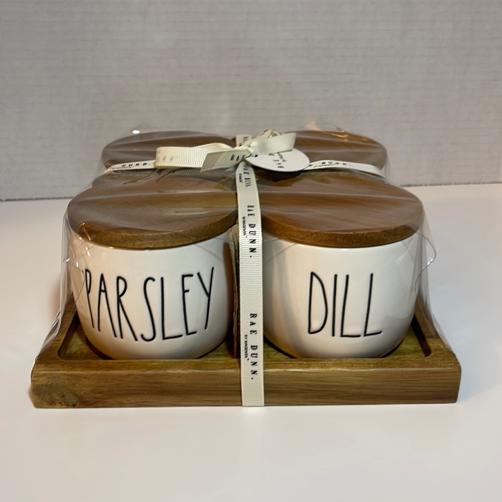 Rae Dunn 4 Herb Containers